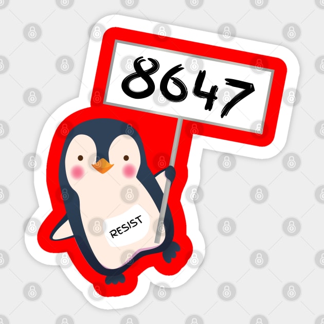 8647 Sticker by Creatifly Graphic Tees